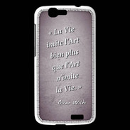 Coque Huawei Ascend G7 Vie art Violet Citation Oscar Wilde