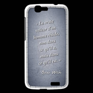 Coque Huawei Ascend G7 Vraie valeur Bleu Citation Oscar Wilde