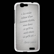 Coque Huawei Ascend G7 Vrai valeur Gris Citation Oscar Wilde