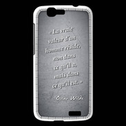 Coque Huawei Ascend G7 Vraie valeur Noir Citation Oscar Wilde
