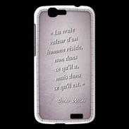 Coque Huawei Ascend G7 Vraie valeur Rose Citation Oscar Wilde