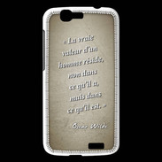 Coque Huawei Ascend G7 Vraie valeur sepia Citation Oscar Wilde