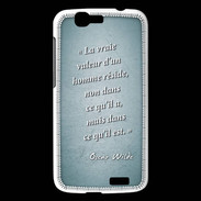 Coque Huawei Ascend G7 Vraie valeur Turquoise Citation Oscar Wilde