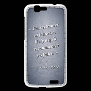 Coque Huawei Ascend G7 Jeuness folie Bleu Citation Oscar Wilde