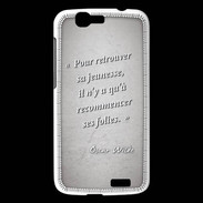 Coque Huawei Ascend G7 Jeuness folie Gris Citation Oscar Wilde
