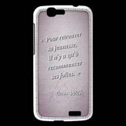 Coque Huawei Ascend G7 Jeuness folie Rose Citation Oscar Wilde
