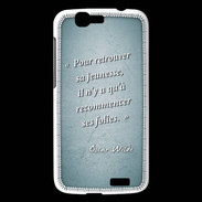 Coque Huawei Ascend G7 Jeuness folie Turquoise Citation Oscar Wilde