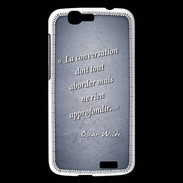 Coque Huawei Ascend G7 La conversation Bleu Citation Oscar Wilde