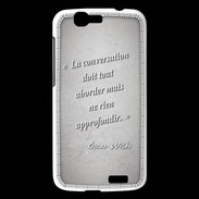 Coque Huawei Ascend G7 La conversation Gris Citation Oscar Wilde