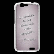 Coque Huawei Ascend G7 La conversation Rose Citation Oscar Wilde