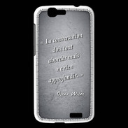 Coque Huawei Ascend G7 La conversation Noir Citation Oscar Wilde