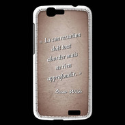 Coque Huawei Ascend G7 La conversation Rouge Citation Oscar Wilde