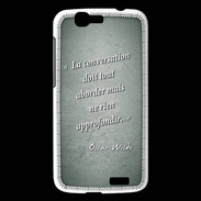 Coque Huawei Ascend G7 La conversation Vert Citation Oscar Wilde