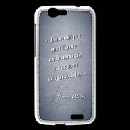 Coque Huawei Ascend G7 La musique Bleu Citation Oscar Wilde