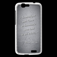 Coque Huawei Ascend G7 La musique Noir Citation Oscar Wilde