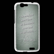Coque Huawei Ascend G7 La musique Vert Citation Oscar Wilde