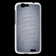 Coque Huawei Ascend G7 Les vieux Bleu Citation Oscar Wilde