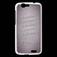 Coque Huawei Ascend G7 La musique Violet Citation Oscar Wilde