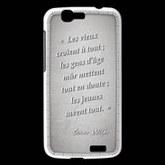 Coque Huawei Ascend G7 Les vieux Gris Citation Oscar Wilde