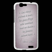 Coque Huawei Ascend G7 Les vieux Rose Citation Oscar Wilde