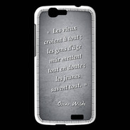 Coque Huawei Ascend G7 Les vieux Noir Citation Oscar Wilde