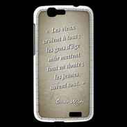 Coque Huawei Ascend G7 Les vieux Sepia Citation Oscar Wilde