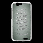 Coque Huawei Ascend G7 Les vieux Vert Citation Oscar Wilde