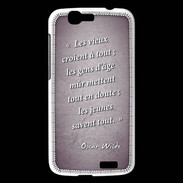 Coque Huawei Ascend G7 Les vieux Violet Citation Oscar Wilde