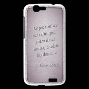 Coque Huawei Ascend G7 Pessimiste Rose Citation Oscar Wilde