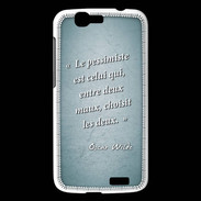 Coque Huawei Ascend G7 Pessimiste Turquoise Citation Oscar Wilde