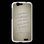Coque Huawei Ascend G7 Pessimiste Sepia Citation Oscar Wilde