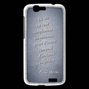 Coque Huawei Ascend G7 Quart d'heure Bleu Citation Oscar Wilde
