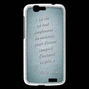 Coque Huawei Ascend G7 Quart d'heure Turquoise Citation Oscar Wilde