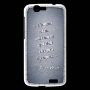 Coque Huawei Ascend G7 Sacrement amour Bleu Citation Oscar Wilde
