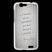 Coque Huawei Ascend G7 Sacrement amour Gris Citation Oscar Wilde