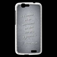 Coque Huawei Ascend G7 Sacrement amour Noir Citation Oscar Wilde