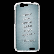 Coque Huawei Ascend G7 Sacrement amour Turquoise Citation Oscar Wilde