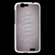 Coque Huawei Ascend G7 Sacrement amour Violet Citation Oscar Wilde