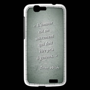 Coque Huawei Ascend G7 Sacrement amour Vert Citation Oscar Wilde