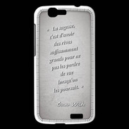 Coque Huawei Ascend G7 Sagesse rêves Gris Citation Oscar Wilde