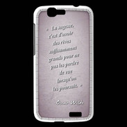Coque Huawei Ascend G7 Sagesse rêves Rose Citation Oscar Wilde