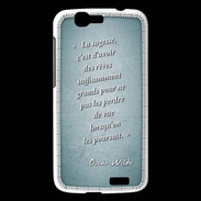 Coque Huawei Ascend G7 Sagesse rêves Turquoise Citation Oscar Wilde