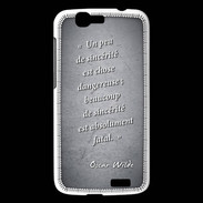 Coque Huawei Ascend G7 Sincérité fatale Noir Citation Oscar Wilde