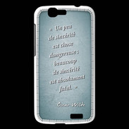 Coque Huawei Ascend G7 Sincérité fatale Turquoise Citation Oscar Wilde