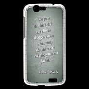 Coque Huawei Ascend G7 Sincérité fatale Vert Citation Oscar Wilde
