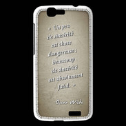 Coque Huawei Ascend G7 Sincérité fatale Sepia Citation Oscar Wilde