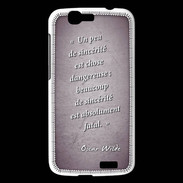 Coque Huawei Ascend G7 Sincérité fatale Violet Citation Oscar Wilde