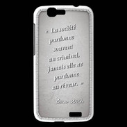 Coque Huawei Ascend G7 Société rêveur Gris Citation Oscar Wilde