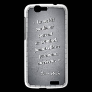 Coque Huawei Ascend G7 Société rêveur Noir Citation Oscar Wilde