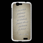 Coque Huawei Ascend G7 Société rêveur Sepia Citation Oscar Wilde